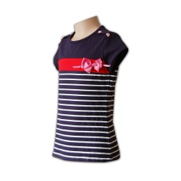 KD009 兒童條紋TEE 訂製 蝴蝶釘花TEE T恤設計 T恤香港公司 KD009 兒童條紋TEE 訂製 蝴蝶釘花TEE T恤設計 T恤香港公司